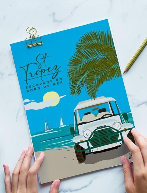 Carte postale, escapade à Saint Tropez en mini-moke