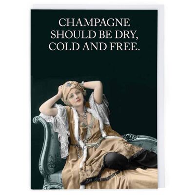 Champagner-Grußkarte