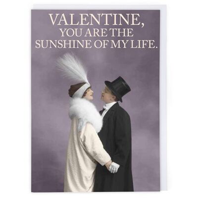 Valentinsgruß-Sonnenschein-Valentine-Karte