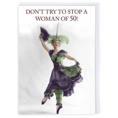 Tarjeta de mujer de 50 años