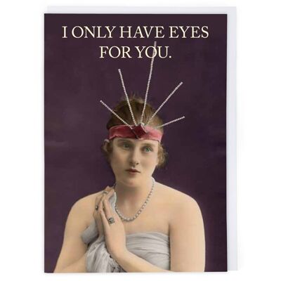 Nur Augen für Sie Valentinskarte