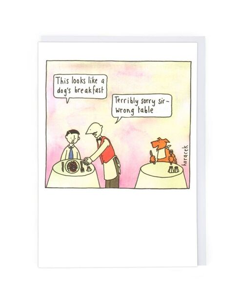 A Dog's Breakfast Greeting Card