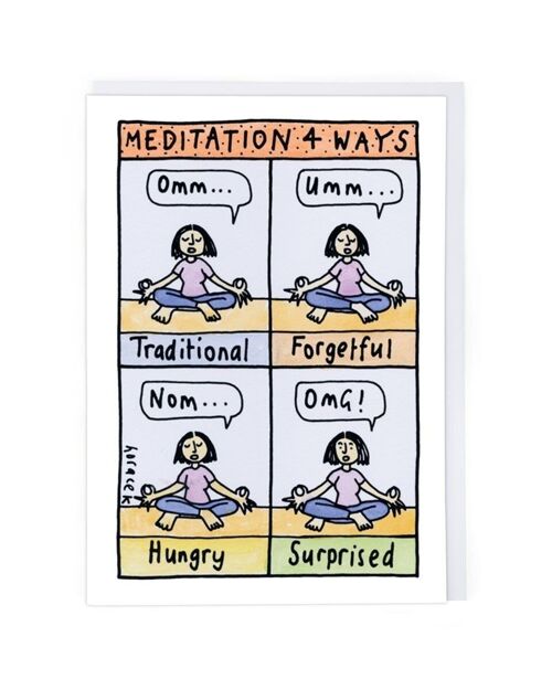 Meditation 4 Ways Greeting Card