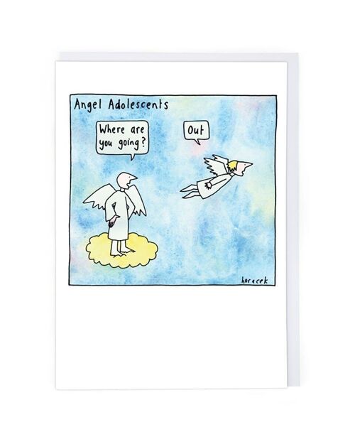 Angel Adolescents Greeting Card