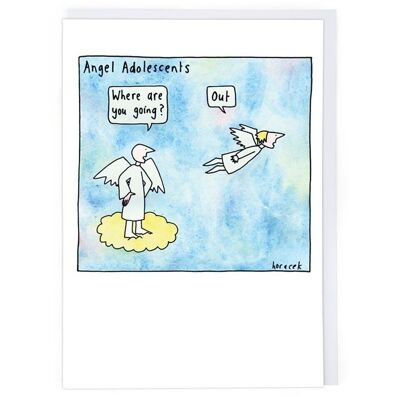 Angel Adolescents Greeting Card