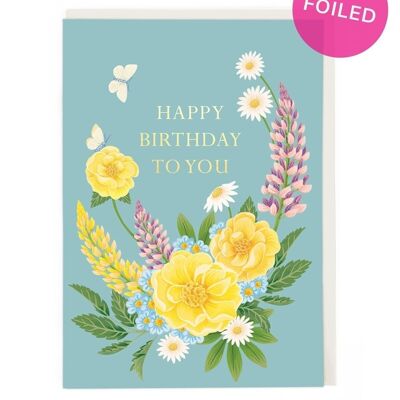 Happy Birthday To You, hand-painted Birthday Card