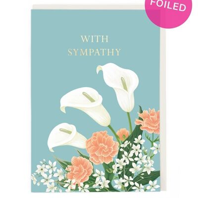 With Sympathy Foiled Greeting Card