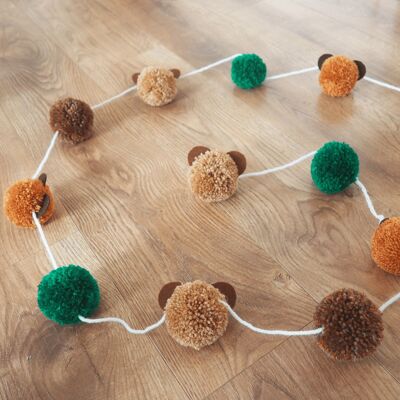 Forest pompom garland