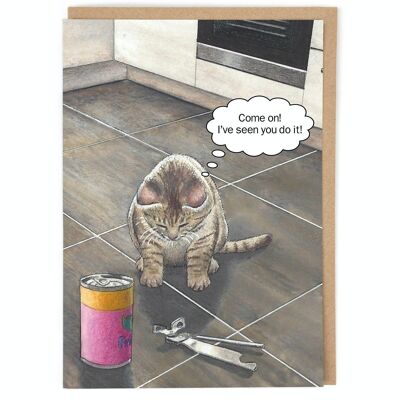 Tin Opener Greeting Card