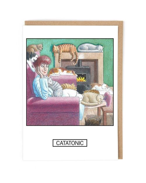 Catatonic Greeting Card