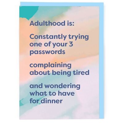 Adulthood Is: Birthday Card