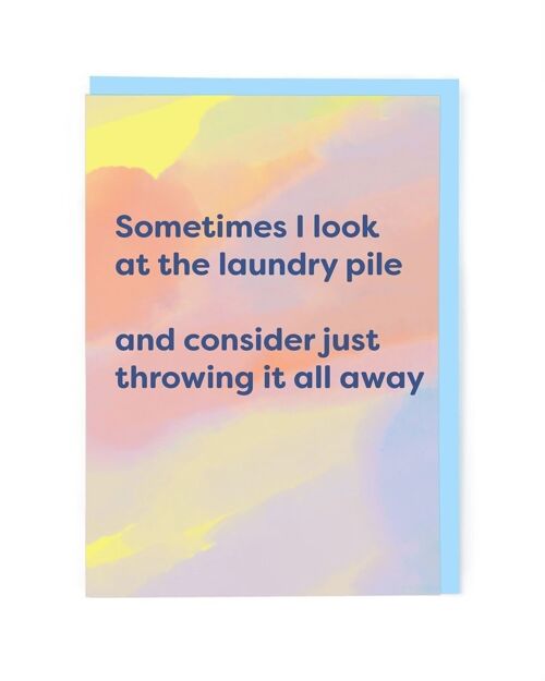 Laundry Pile Greeting Card