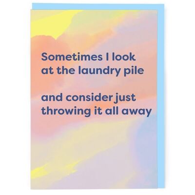Laundry Pile Greeting Card