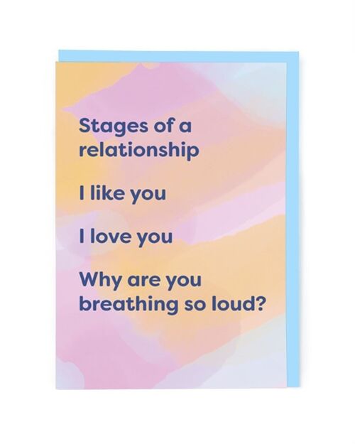 Stages Of A Relationship Valentine Card