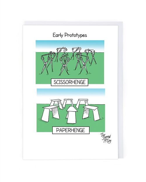 Scissorhenge Paperhenge Greeting Card