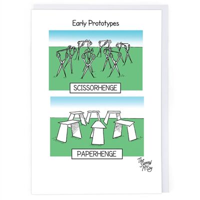 Scissorhenge Paperhenge Greeting Card