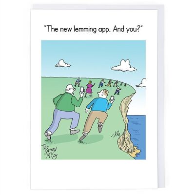 The New Lemming App Greeting Card