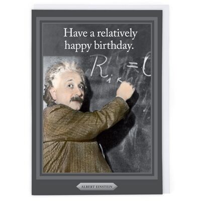 Tarjeta de cumpleaños de Albert Einstein