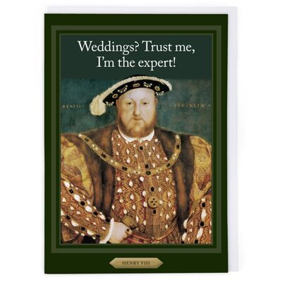 Experto en bodas Enrique VIII Tarjetas de felicitación