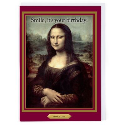 Mona Lisa de Leonardo Da Vinci Tarjeta de cumpleaños