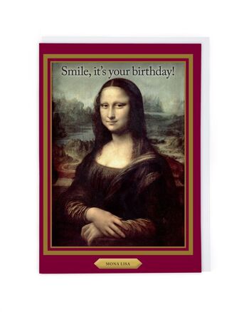 Carte d'anniversaire de Mona Lisa par Leonardo Da Vinci