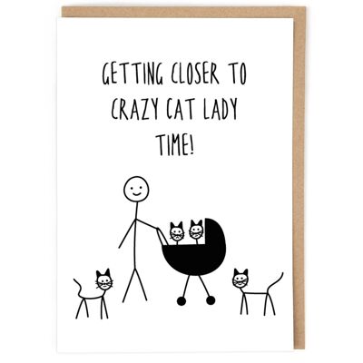 Cat Lady Birthday Card