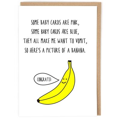 Bananen-Baby-Grußkarte