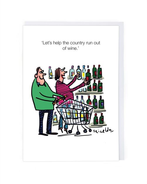 Run Out Of Wine Greeting Card