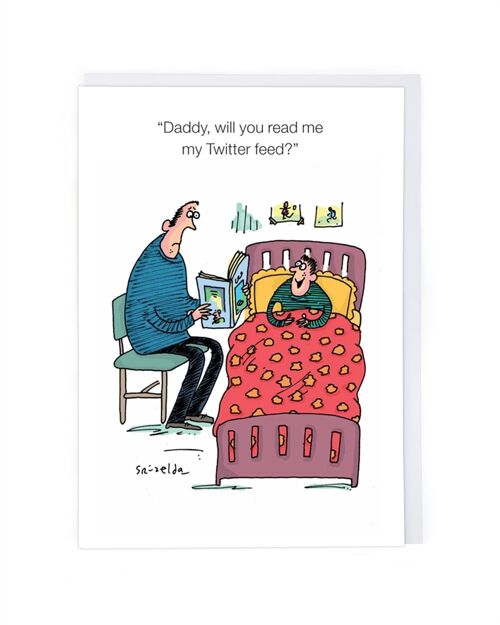 Read My Twitter Feed Greeting Card
