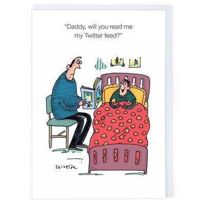 Read My Twitter Feed Greeting Card
