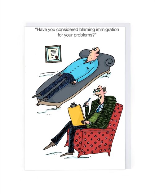 Blaming Immigration Greeting Card