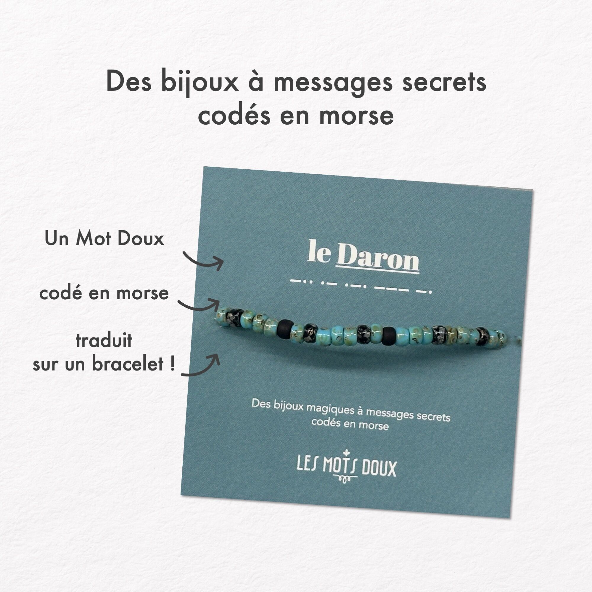 Morsecode-Armband für Herren: Daron