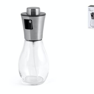 Burette à huile vinaigre avec diffuseur vaporisateur en verre transparent 200 ml.Nébulise doucement l'huile et le vinaigre, ne salit pas et ne coule pas