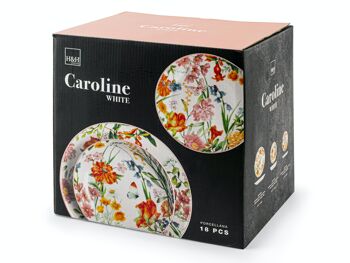 Service de table Caroline 18 pièces en porcelaine blanche. 2