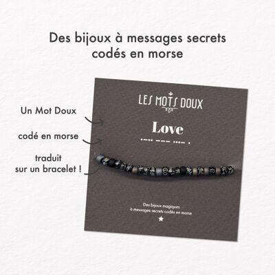 Bracciale da uomo in codice morse: Love
