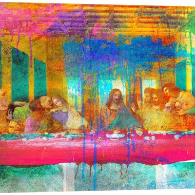 Pintura pop moderna sobre lienzo: Eric Chestier, Last Supper 2.0