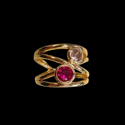 NOMEOLVIDES Double Pink Ring