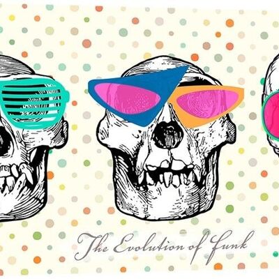 Pop-Art auf Leinwand: Steven Hill, Skulls Funk