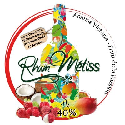 Rhum Arrangé Métiss Ananas Victoria - Fruit de la Passion 40°