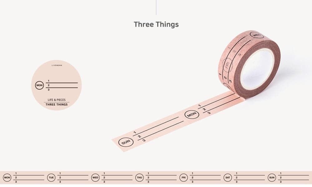 Nastro adesivo Livework Life & Pieces - Tre cose