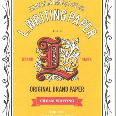 LIFE L - Bloc de notas de papel A5 blanco, crema