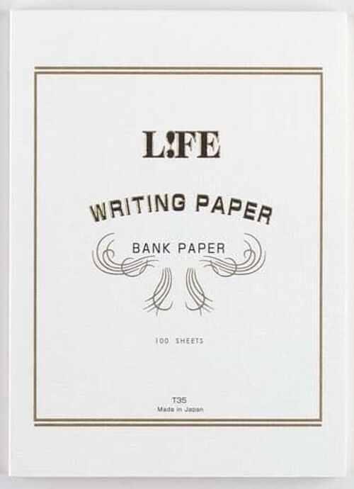 Life 'Bank' Writing Paper 100 sheets - Small