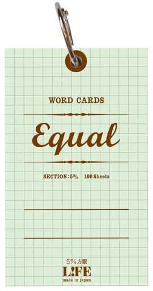 Life Word Card 'Equal' -- Graph 125 × 75 mm