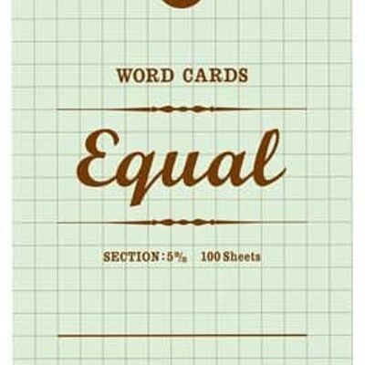 Life Word Card 'Equal' -- Graphique 125 × 75 mm