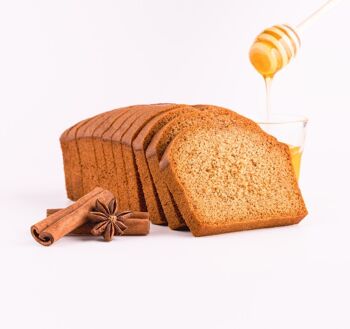 Pain d'épices nature pur miel tranché - France Cake Tradition 2