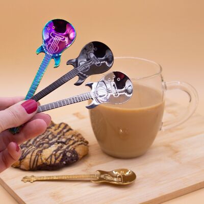 Coffee & Rock guitar-shaped teaspoons