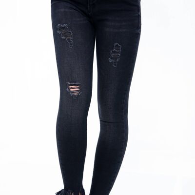 Distressed Tasselled Denim Jeans