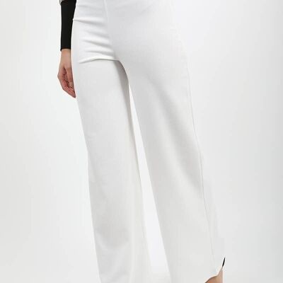 Double Ring Belted Wide Leg Trouser