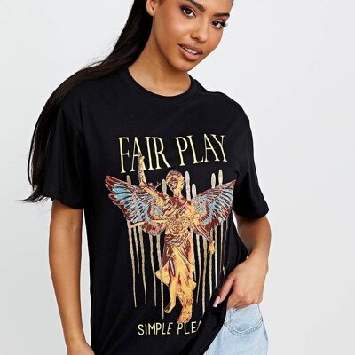 T-Shirt mit Fairplay-Grafikdruck
