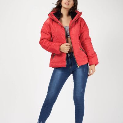 Faux Fur Lining Padded Jacket